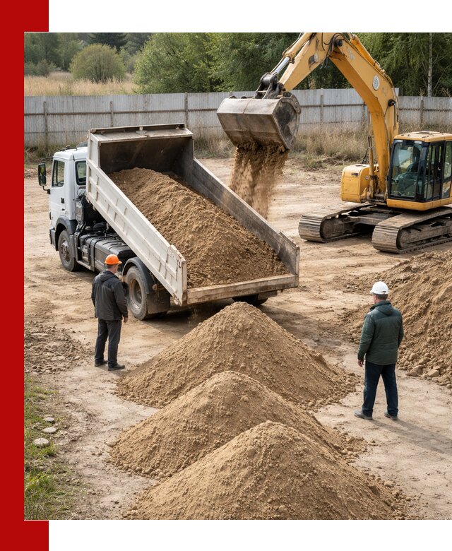 Доставка супеси вагонными и автопартиями в Новосибирске