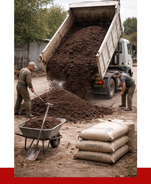 Купить компост в Новосибирске от 4270 р. за куб с доставкой | ПРОНЕРУДНвс