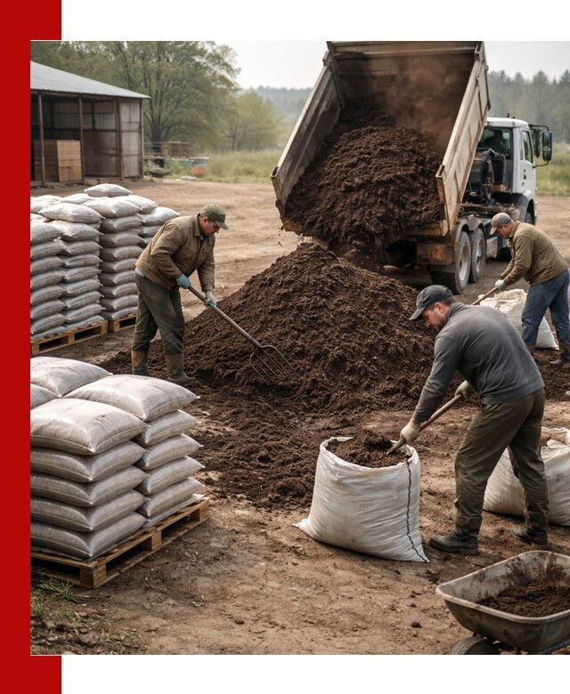 Доставка компоста оптом и в розницу в Новосибирске