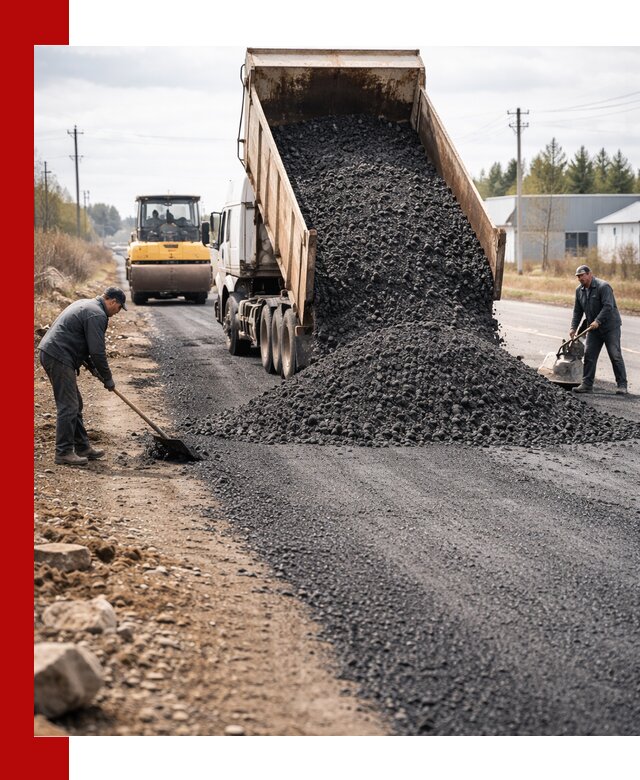 Асфальтовая крошка для дорог в Новосибирске — поставка и доставка