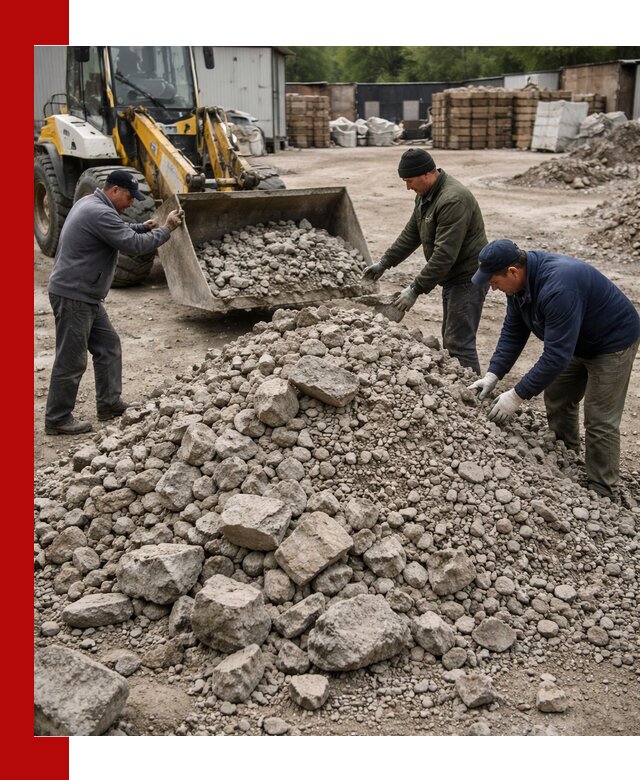 Демонтаж и вывоз бой бетона в Новосибирске