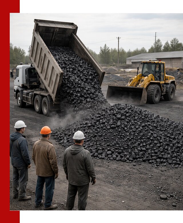 Доставка угля антрацита в Новосибирске с самосвалами и погрузкой