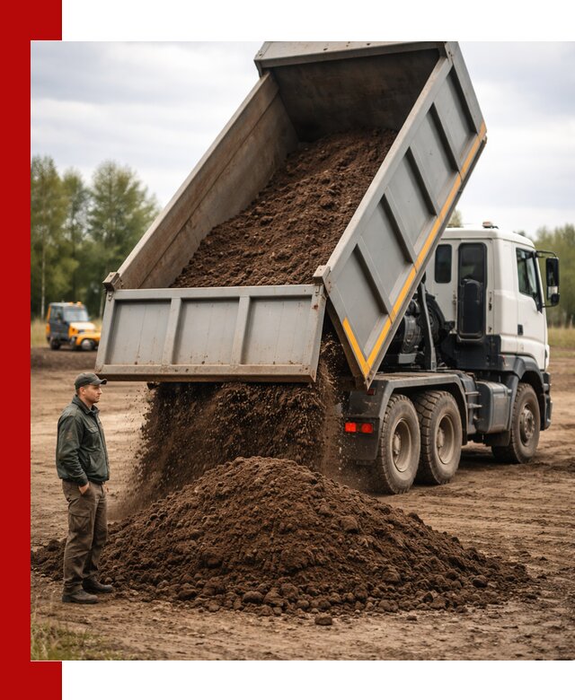 Аренда самосвала с водителем в Новосибирске для сыпучих грузов и навоза