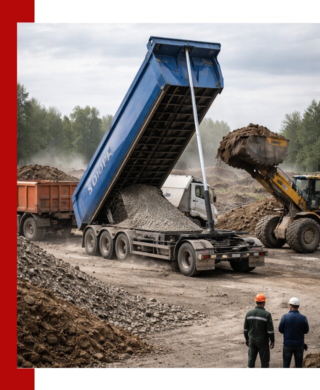 Аренда тонар 40 тонн в Новосибирске с доставкой материалов