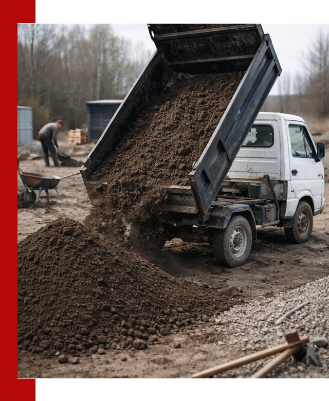 Аренда минисамосвала в Новосибирске для доставки сыпучих материалов