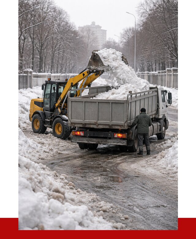 Вывоз снега с погрузкой в Новосибирске от 3558 р. ПРОНЕРУДНвс
