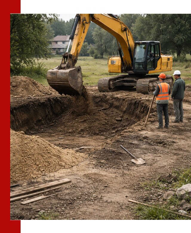 Рытье котлована под фундамент в Новосибирске (быстро и недорого)