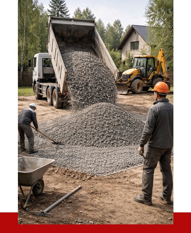 Отсыпка участка щебнем в Новосибирске от 6608 р. ПРОНЕРУДНвс