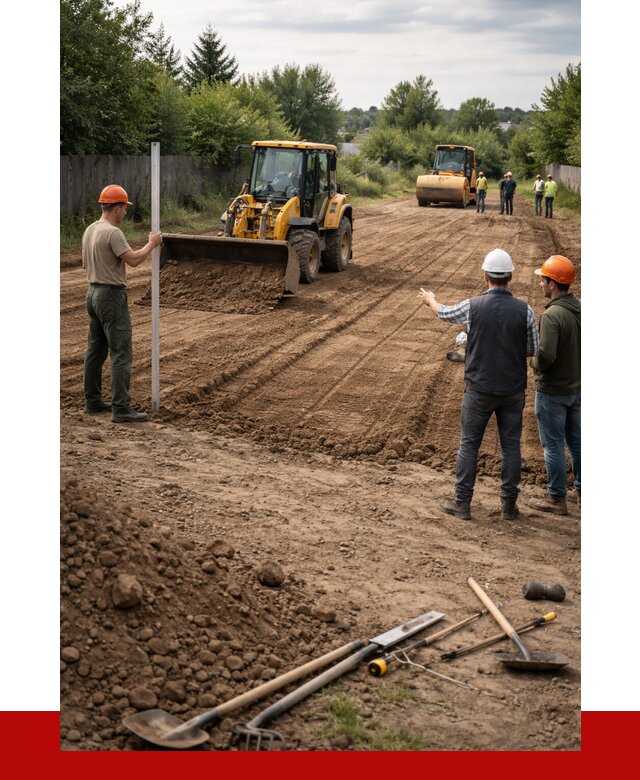 Планировка участка грунтом в Новосибирске от 4575 р ПРОНЕРУДНвс