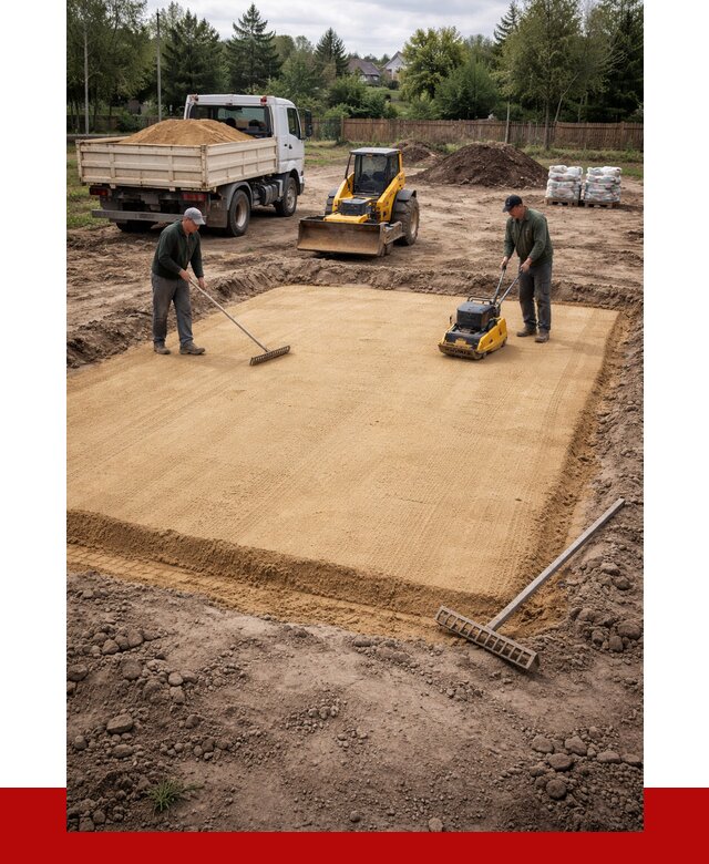 Устройство песчаной подушки в Новосибирске от 4575 р. ПРОНЕРУДНвс