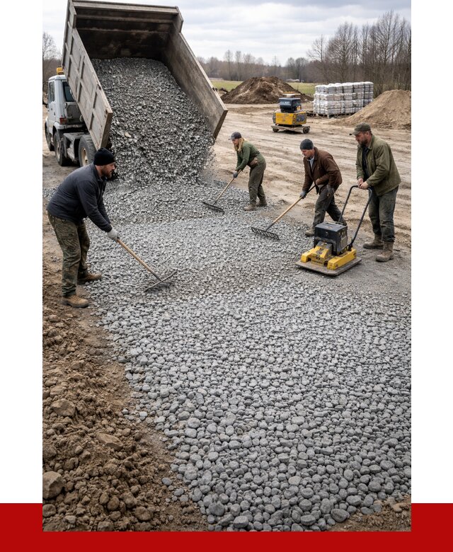 Устройство щебеночной подушки в Новосибирске от 4575 р. ПРОНЕРУДНвс