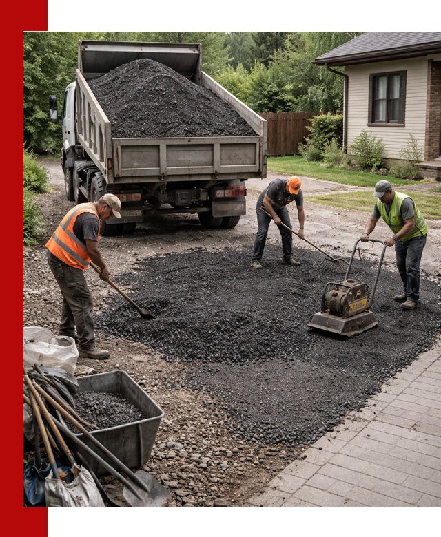 Асфальтовая крошка для двора с доставкой в Новосибирске